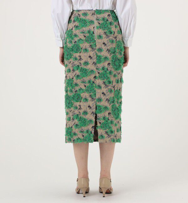 TOMORROWLAND collection「カットフラワージャカード タイトミディスカート」|タイト|