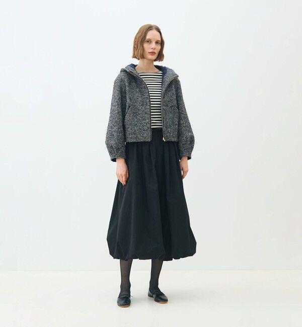 TOMORROWLAND collection「カラーネップホームスパン フーデットブルゾン」|ブルゾン・スタジャン|