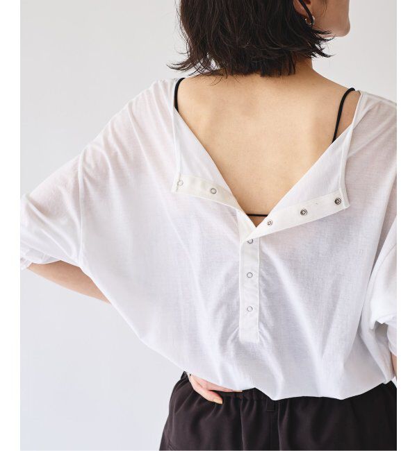 EMILYWEEK「2WAYスナッププルオーバー」|Tシャツ・カットソー|ホワイト