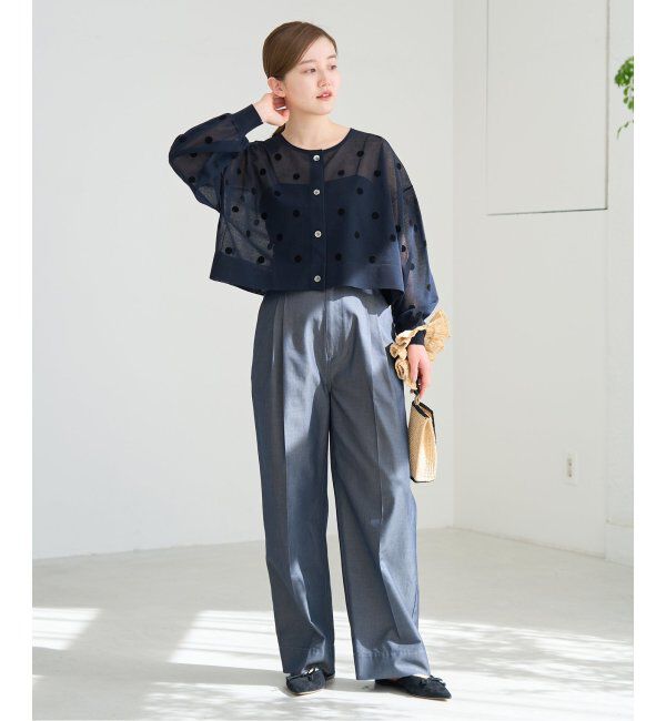 IENA「《WEB限定/追加》デニムスラックス」|デニム|