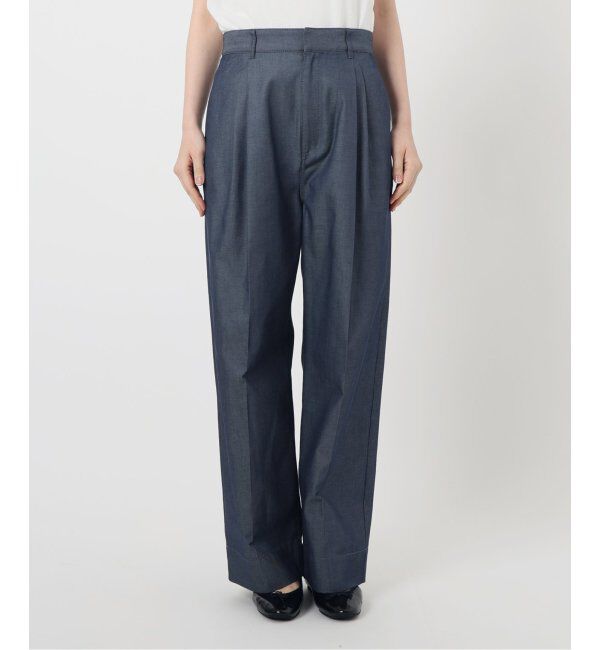 IENA「《WEB限定/追加》デニムスラックス」|デニム|