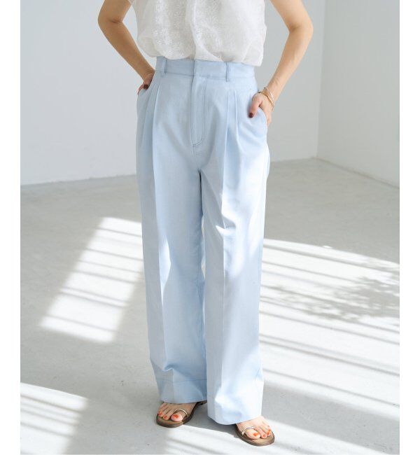 IENA「《WEB限定/追加》デニムスラックス」|デニム|