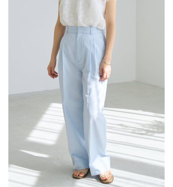 IENA「《WEB限定/追加》デニムスラックス」|デニム|