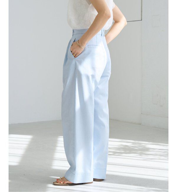 IENA「《WEB限定/追加》デニムスラックス」|デニム|