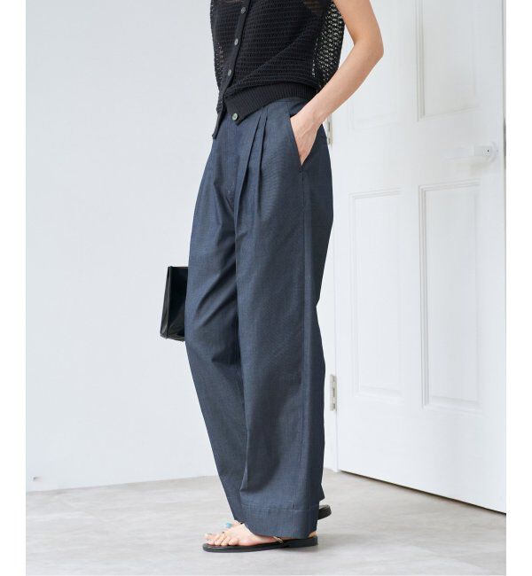 IENA「《WEB限定/追加》デニムスラックス」|デニム|