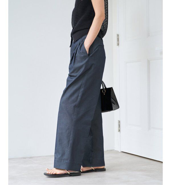 IENA「《WEB限定/追加》デニムスラックス」|デニム|