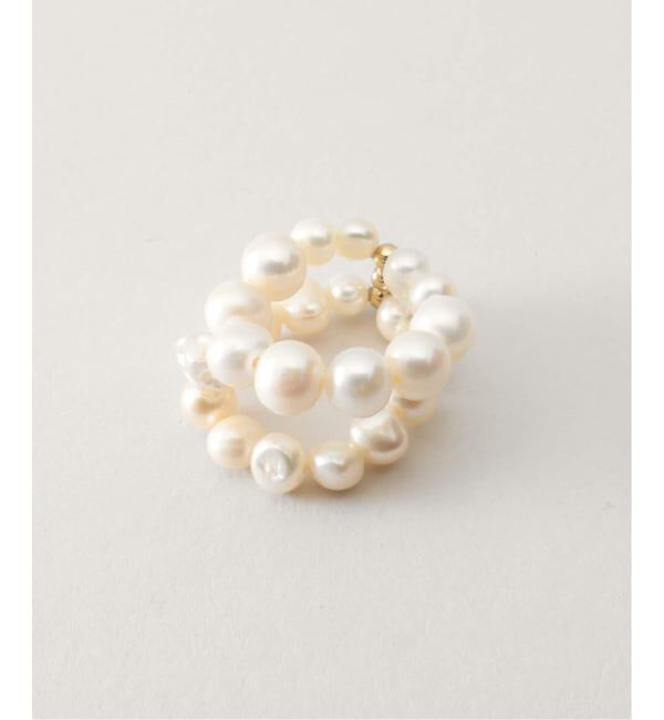 VERMEIL par iena「《追加2》junco paris ジュンコパリ 別注2連パールリング BA23HV-10」|リング|ホワイト