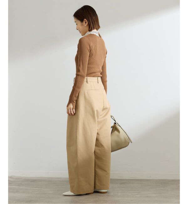 IENA「《追加予約》レース襟 RIBホールガーメントプルオーバー」|ニット・セーター|