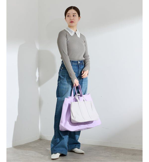 IENA「《追加予約》レース襟 RIBホールガーメントプルオーバー」|ニット・セーター|