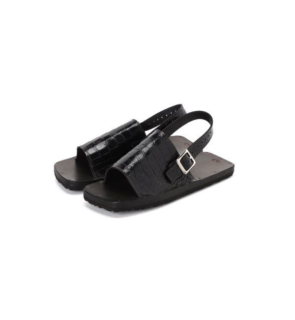 EDIFICE「【JUTTA NEUMANN / ユッタ ニューマン】別注 SAM w BS エンボスクロコ」|サンダル|その他カラー K