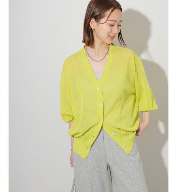 JOURNAL STANDARD relume「サマーニットVネックカーディガン」|カーディガン|グリーン B