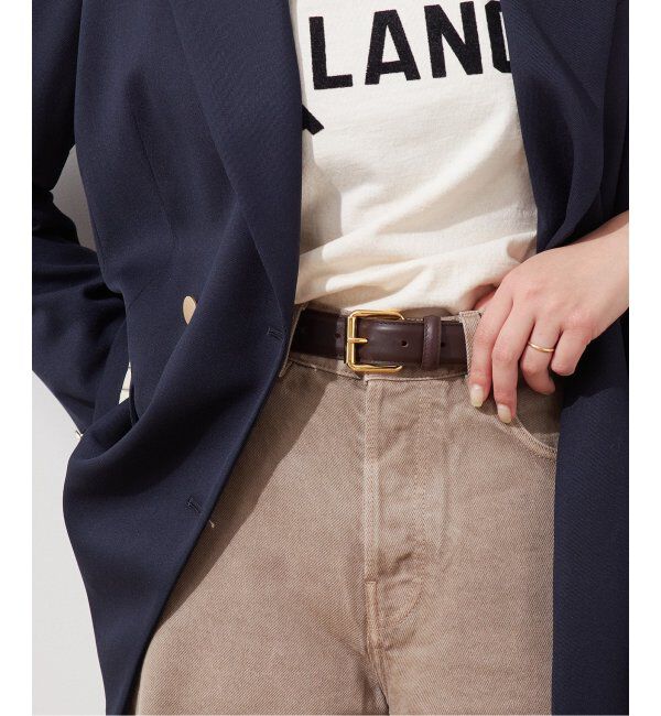 journal standard L'essage「《追加6》【MAISON BOINET】30 mm belt in nappa leather lined cru：ベルト」|ベルト|ブラウン