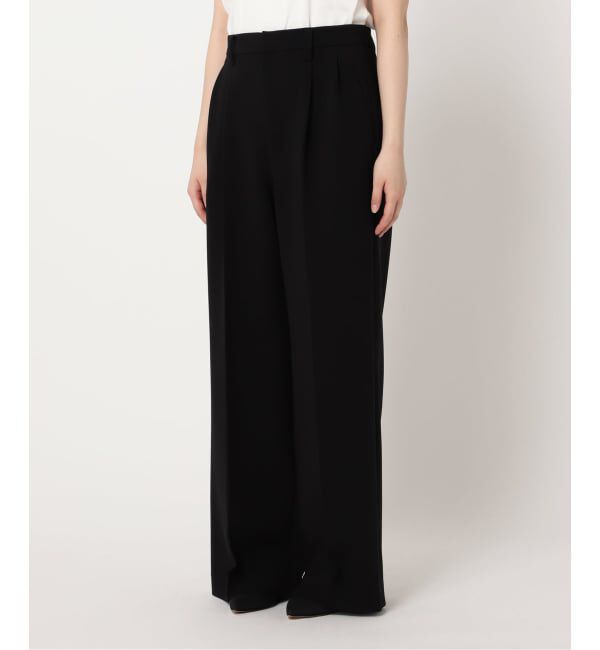 Spick and Span「《追加》ダブルクロスツータックパンツ」|スラックス|