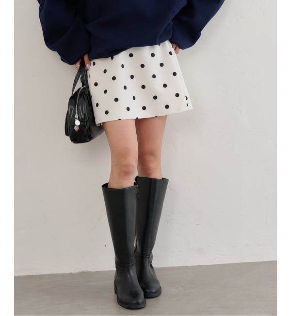 U by SPICK&SPAN「ドットプリントグログランミニスカート」|スカート|
