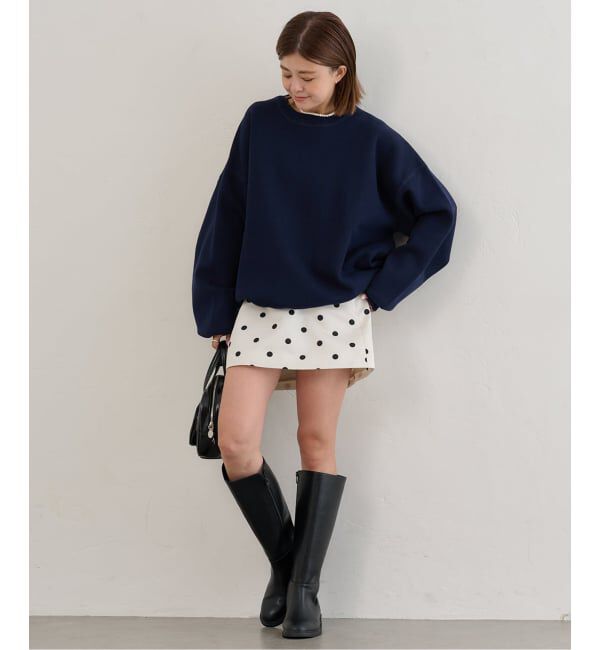 U by SPICK&SPAN「ドットプリントグログランミニスカート」|スカート|