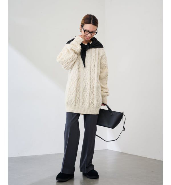 FRAMeWORK「ATHENA DESIGNS HAND ARAN CREW NECK プルオーバー」|ニット・セーター|