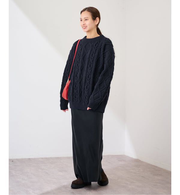 FRAMeWORK「ATHENA DESIGNS HAND ARAN CREW NECK プルオーバー」|ニット・セーター|