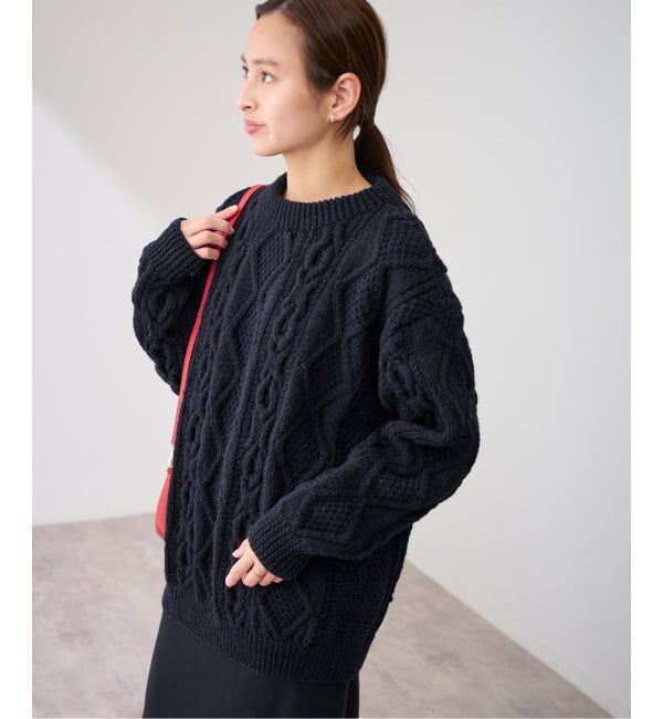 FRAMeWORK「ATHENA DESIGNS HAND ARAN CREW NECK プルオーバー」|ニット・セーター|