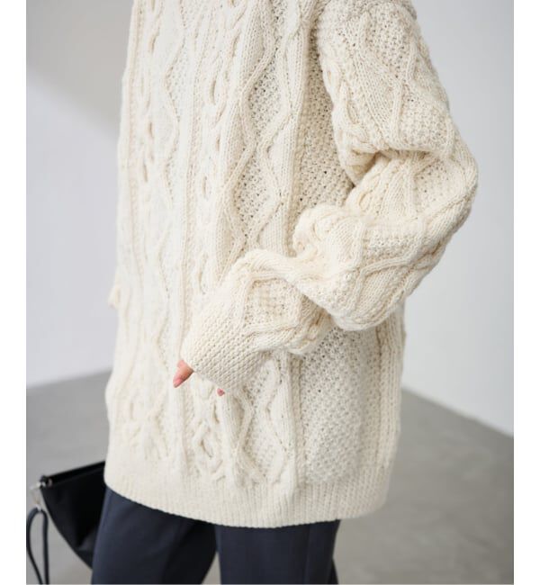 FRAMeWORK「ATHENA DESIGNS HAND ARAN CREW NECK プルオーバー」|ニット・セーター|