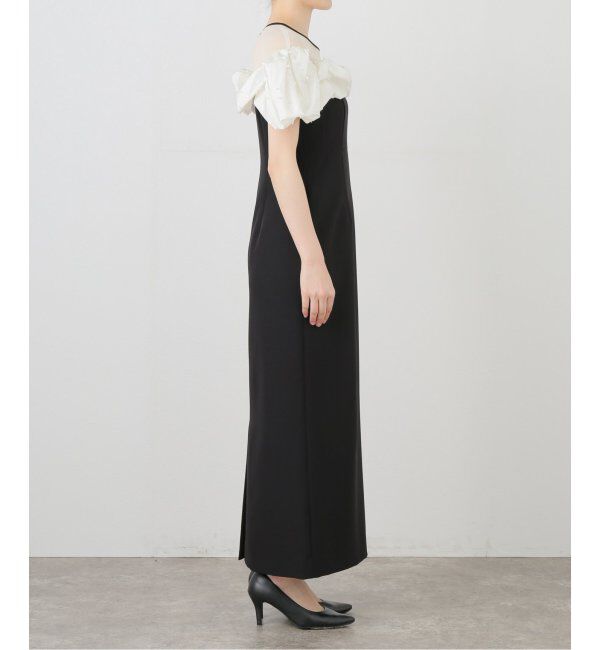  「フリルバイカラードレス」|ドレス|