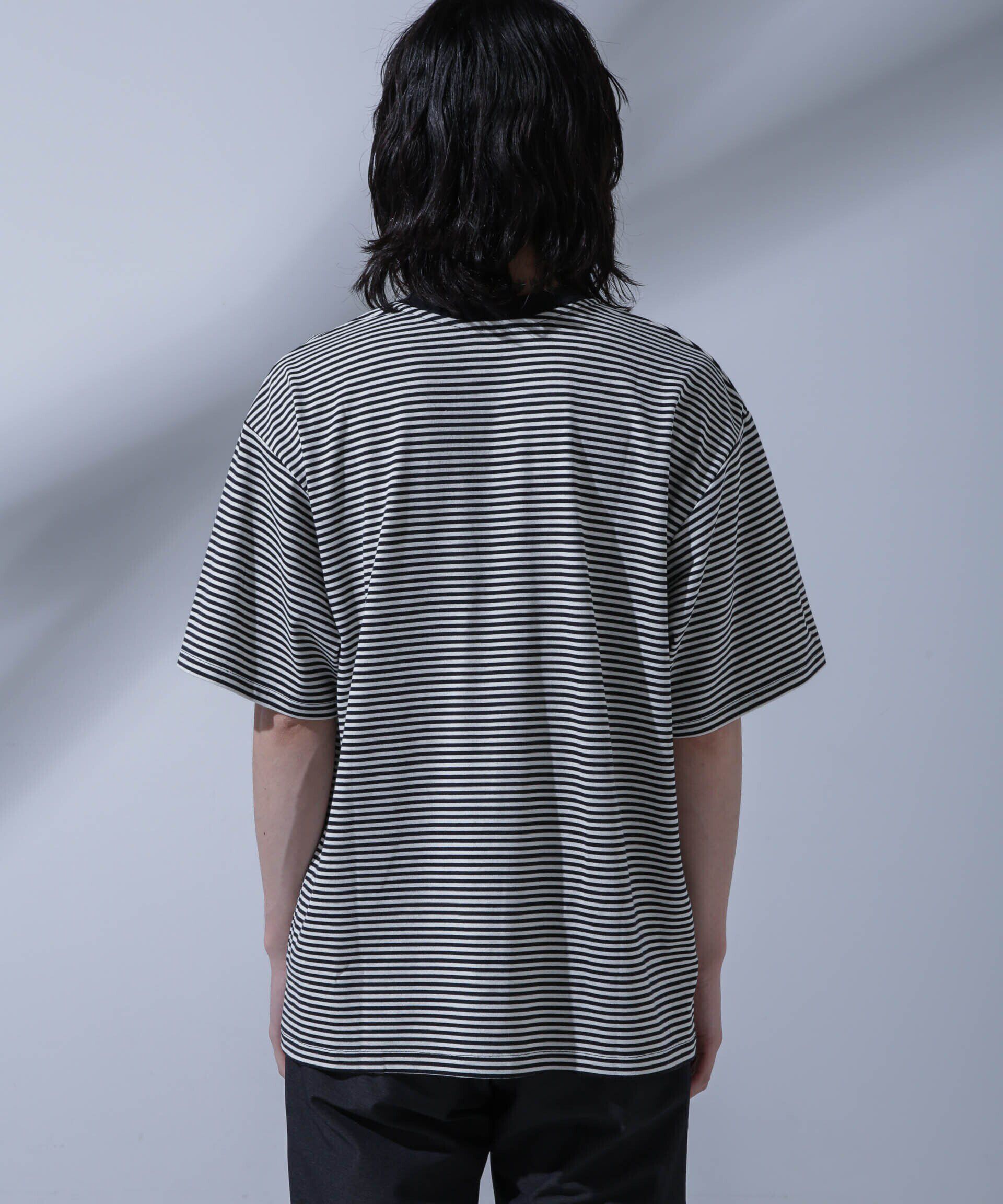 nano･universe「Anti Soaked(R)  汗染み防止 ボーダークルーネックTシャツ」|Tシャツ・カットソー|