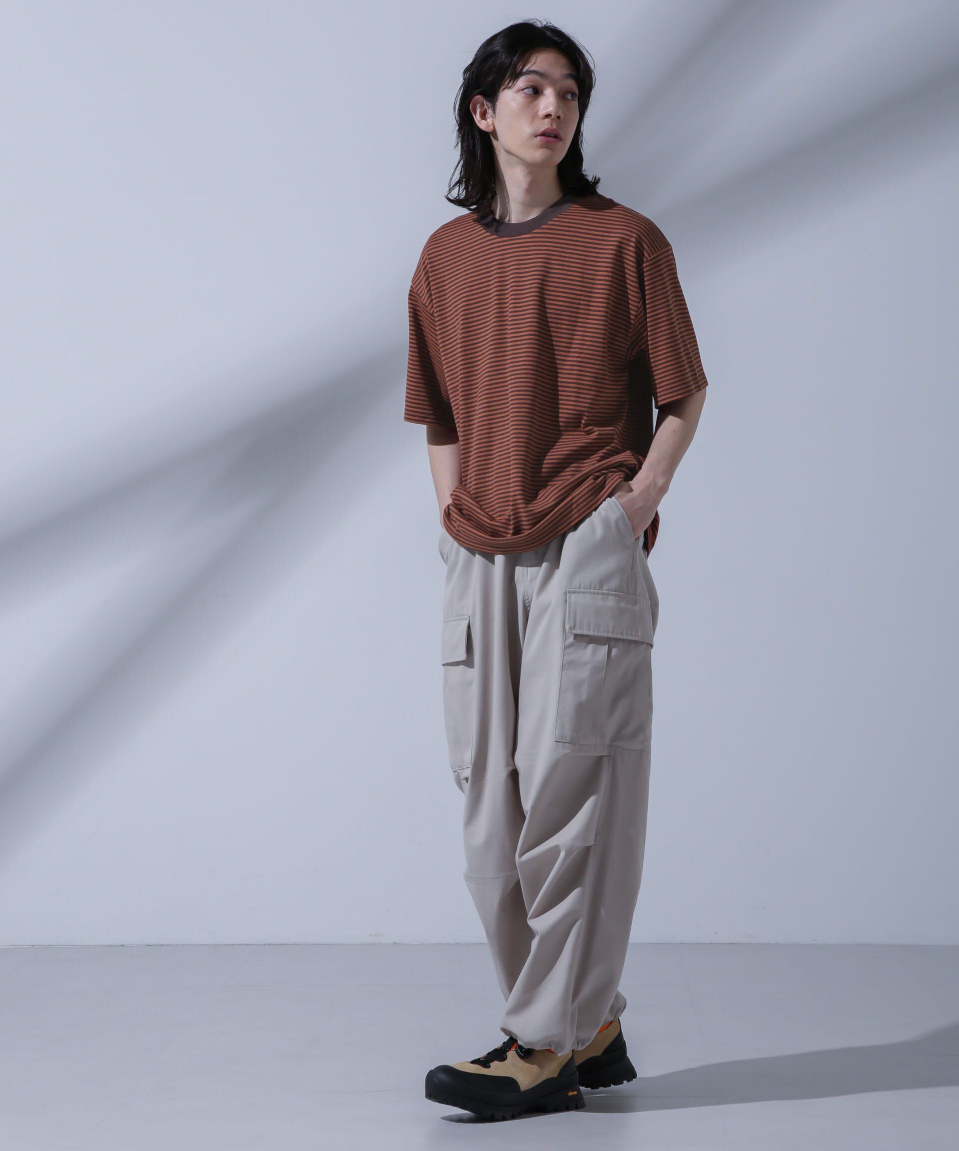 nano･universe「Anti Soaked(R)  汗染み防止 ボーダークルーネックTシャツ」|Tシャツ・カットソー|