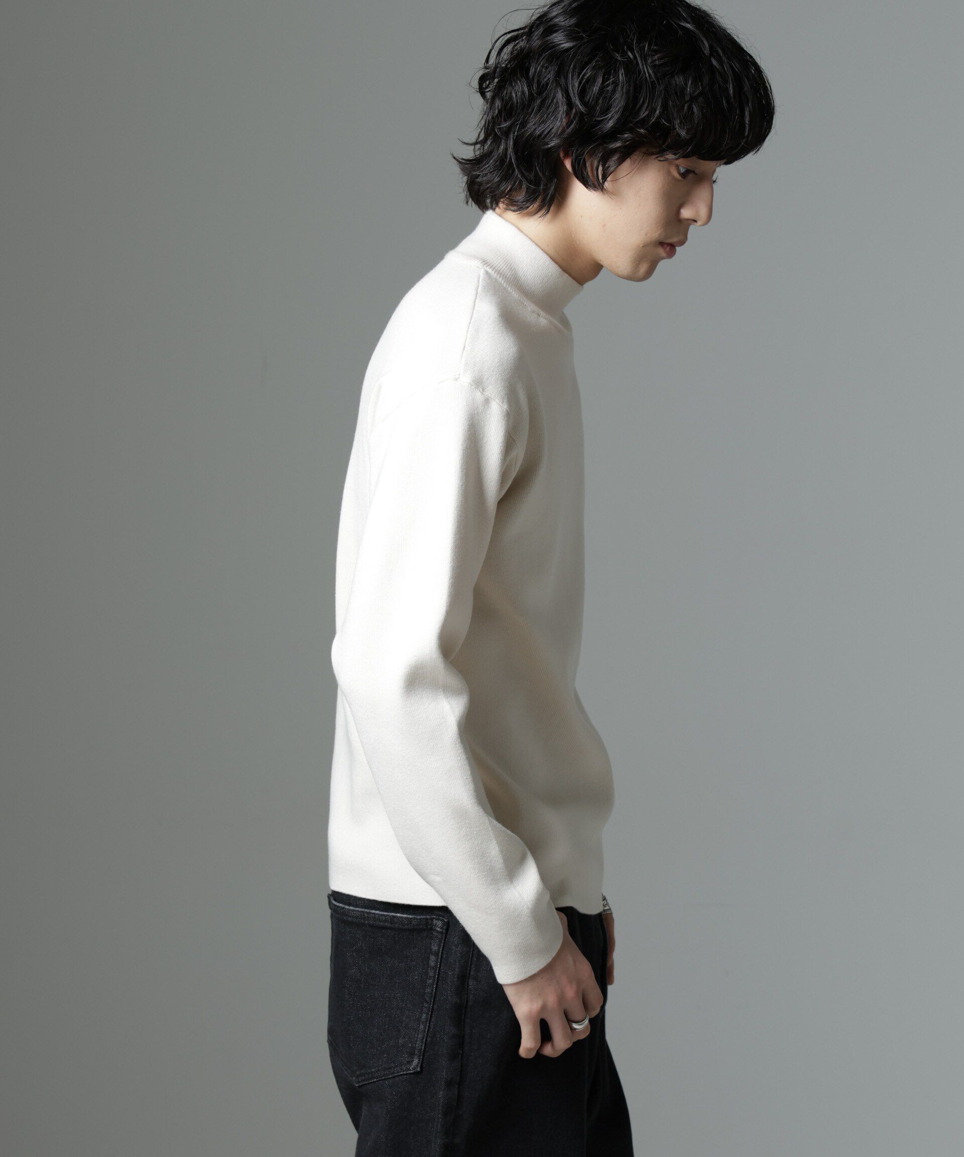 nano･universe「「MC」coveross(R)TECH WARM モックネックリブニット」|ニット・セーター|