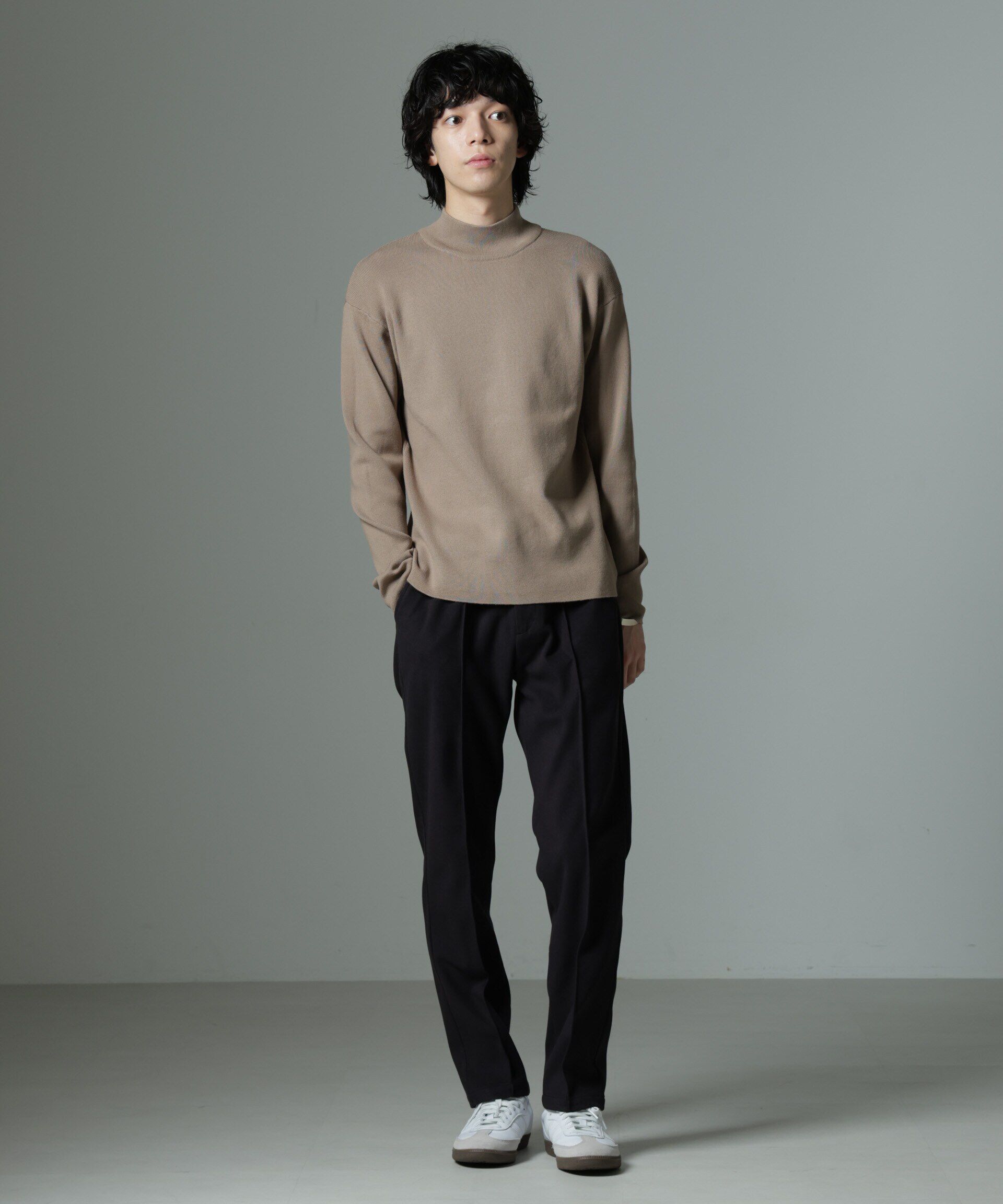 nano･universe「「MC」coveross(R)TECH WARM モックネックリブニット」|ニット・セーター|