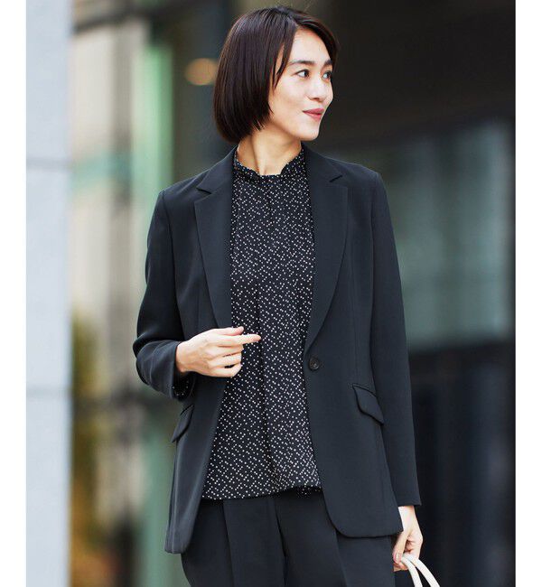 自由区「【カタログ掲載・セットアップ対応】トリアセダブルクロステーラード ジャケット」|テーラードジャケット|ネイビー