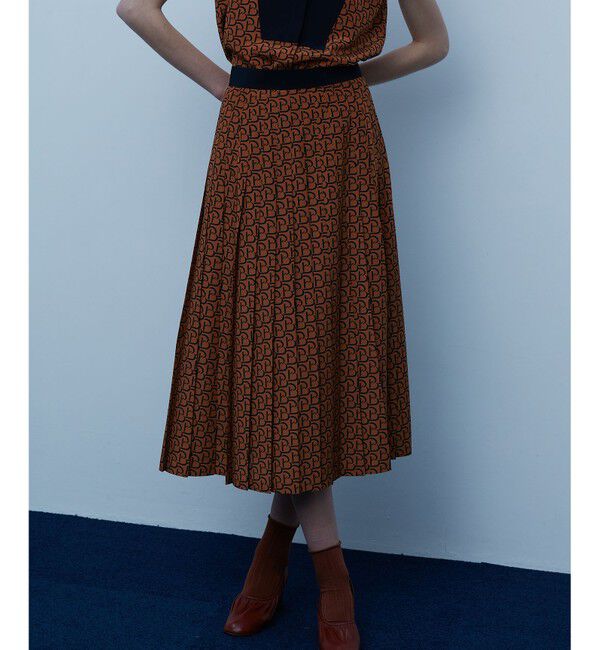 BEIGE,「MONT THABOR / ロゴスカート」|スカート|Tan&times;Navy