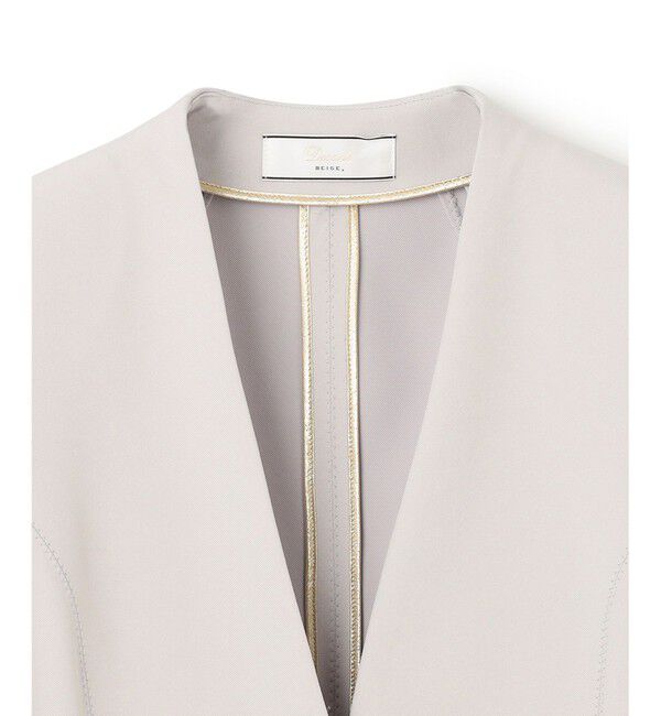BEIGE,「【L-size・セットアップ対応】LUIZA / ノーカラージャケット」|ノーカラージャケット|