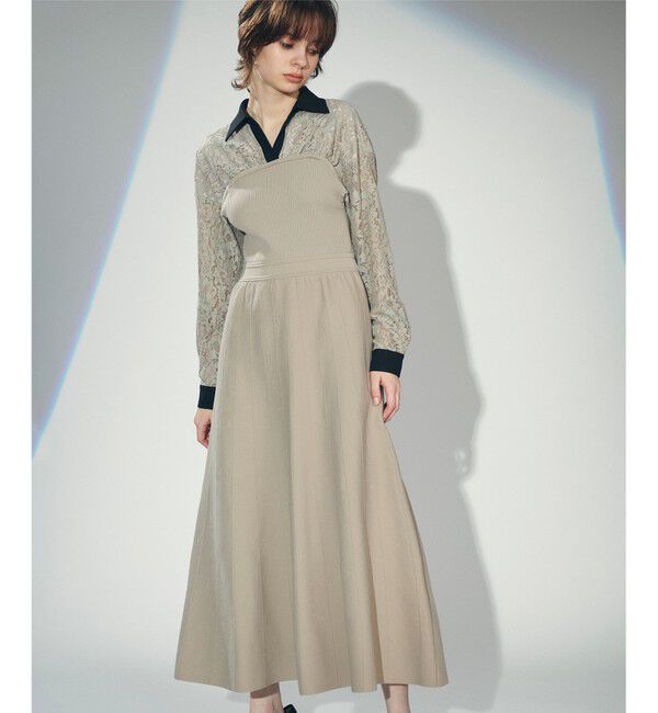 Diagram「レースレイヤードニットワンピース」|ワンピース|