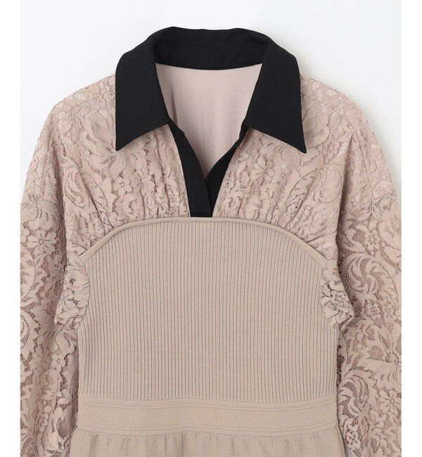 Diagram「レースレイヤードニットワンピース」|ワンピース|