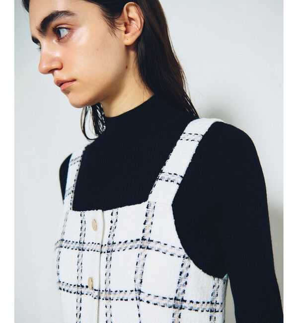 Grace Class「チェックツイードジャンパースカート」|ワンピース|