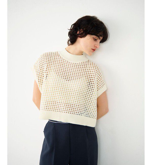 Diagram「メッシュルーズニットトップ」|その他|ホワイト