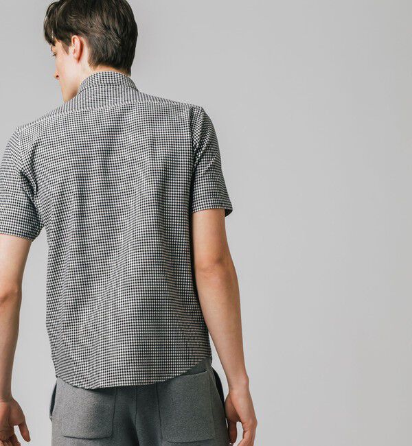 LACOSTE「クールマックスブレンドジャガード半袖チェックシャツ」|シャツ・ブラウス|