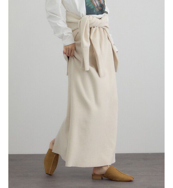 SALON adam et rope'「ナローロングスカート-CreamyCotton /クリーミーコットン-」|スカート|