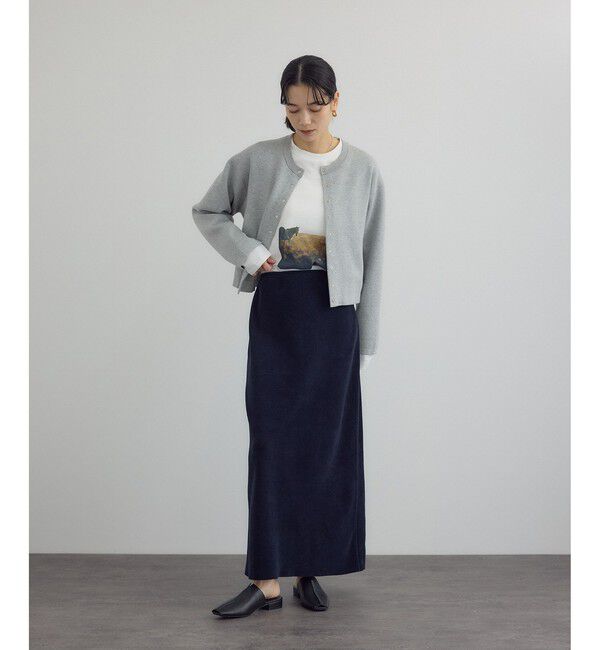 SALON adam et rope'「ナローロングスカート-CreamyCotton /クリーミーコットン-」|スカート|