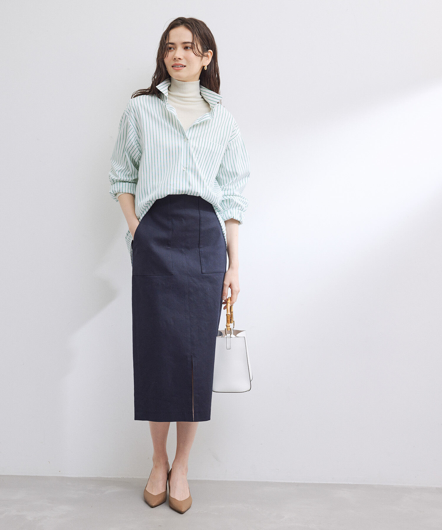 ROPE「定番ポケット付きタイトスカート」|スカート|