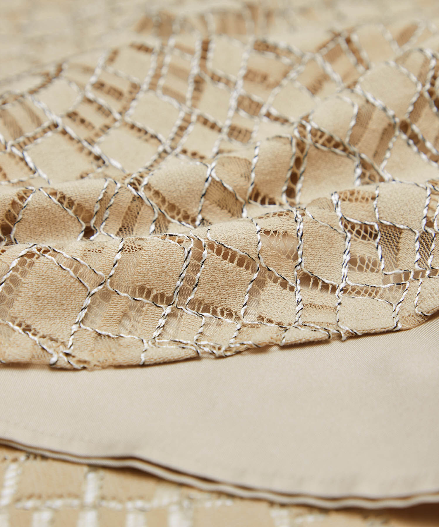 ROPE「ジオメトリックレーススカート」|スカート|