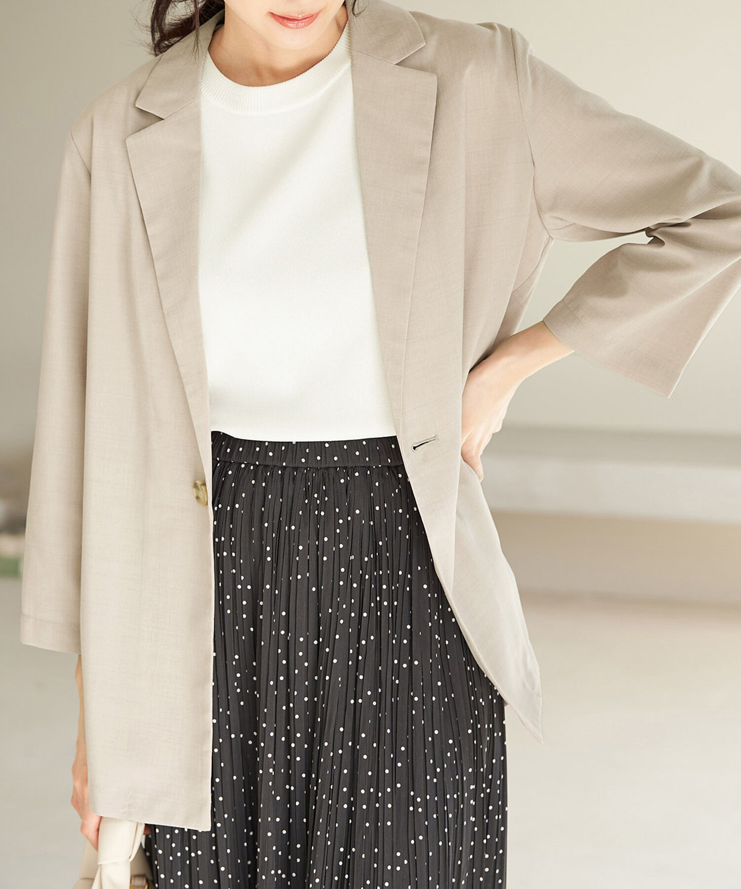 Rope&rsquo;Picnic「セットアップ対応/麻調シアーライトジャケット」|テーラードジャケット|