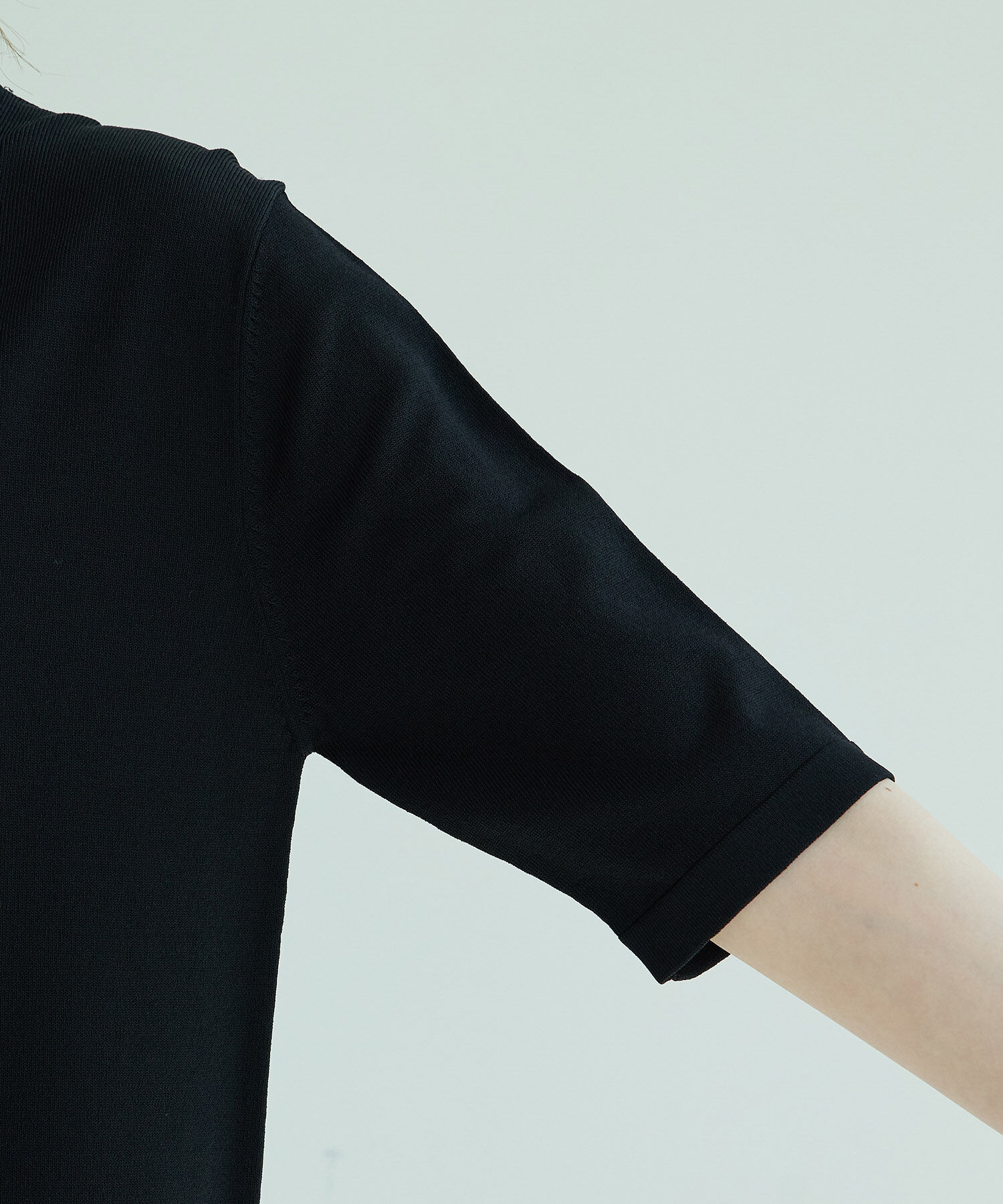 Rope&rsquo;Picnic「天竺編みハーフスリーブトップス」|ニット・セーター|