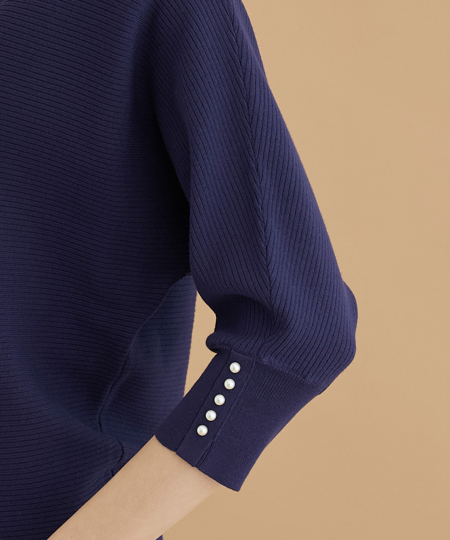 Rope&rsquo;Picnic「7分袖パールドルマンニット」|ニット・セーター|