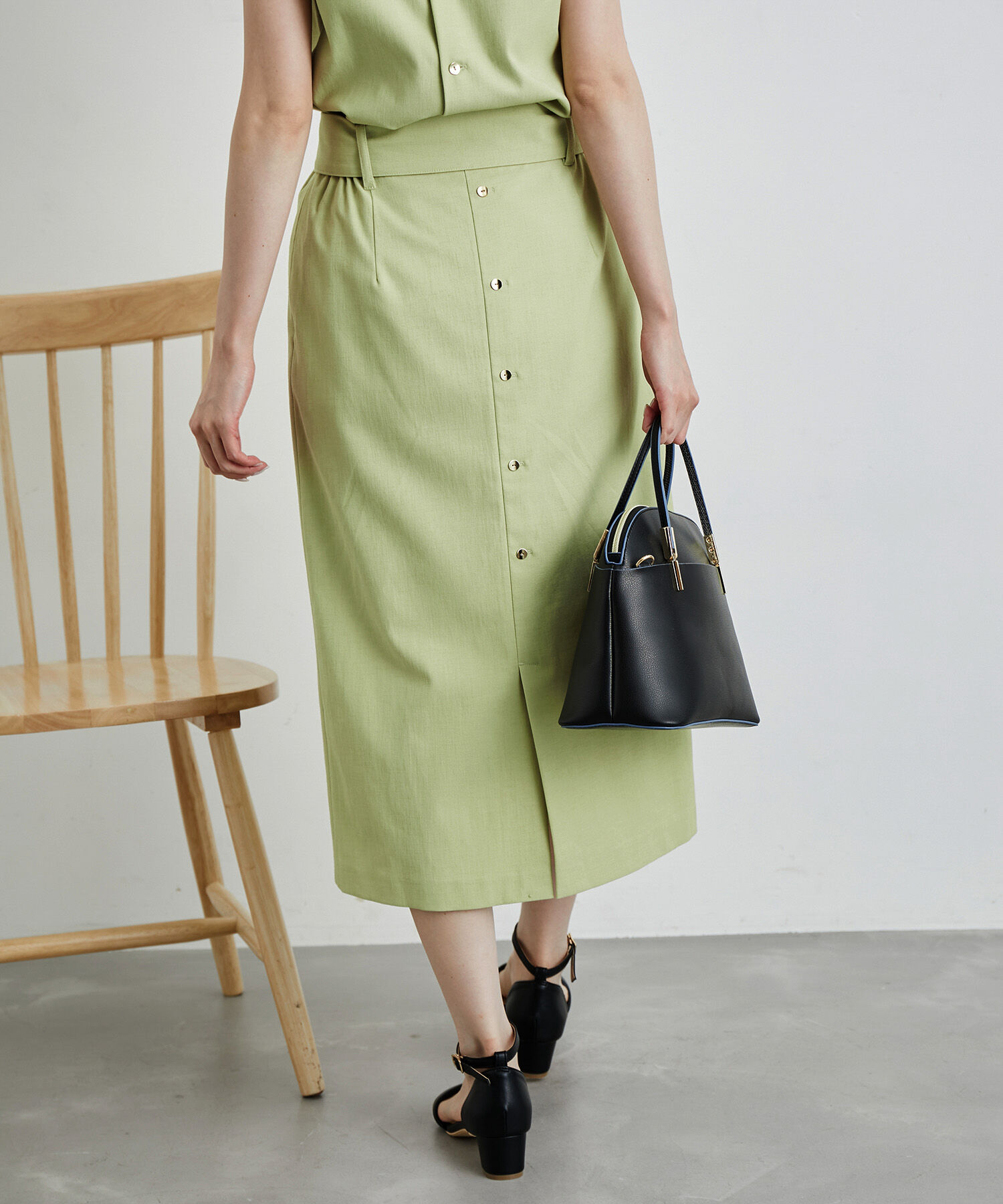 Rope&rsquo;Picnic「洗える/2WAY・セットアップ対応/ウエストベルトストレートスカート」|スカート|