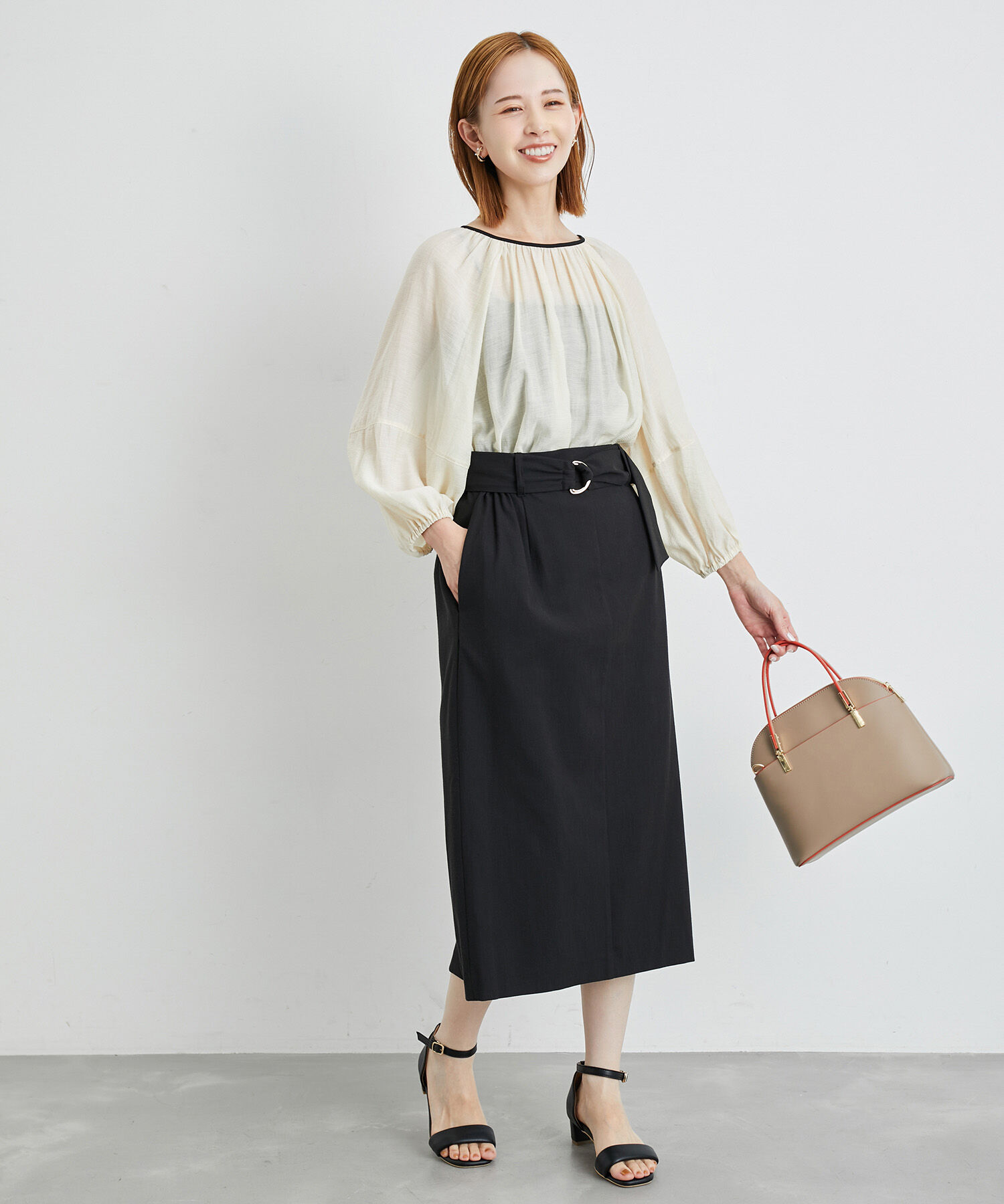 Rope&rsquo;Picnic「洗える/2WAY・セットアップ対応/ウエストベルトストレートスカート」|スカート|