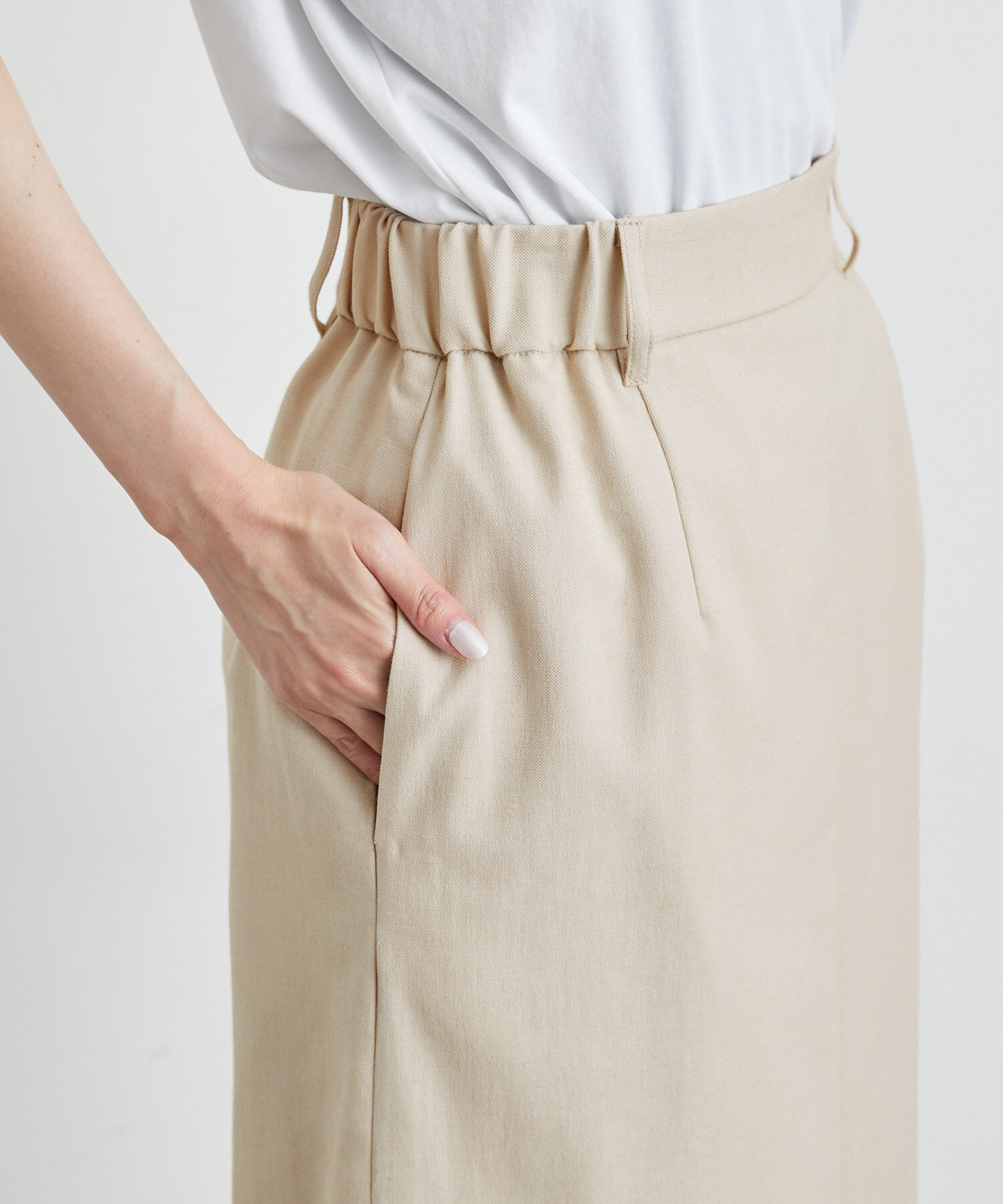 Rope&rsquo;Picnic「洗える/2WAY・セットアップ対応/ウエストベルトストレートスカート」|スカート|