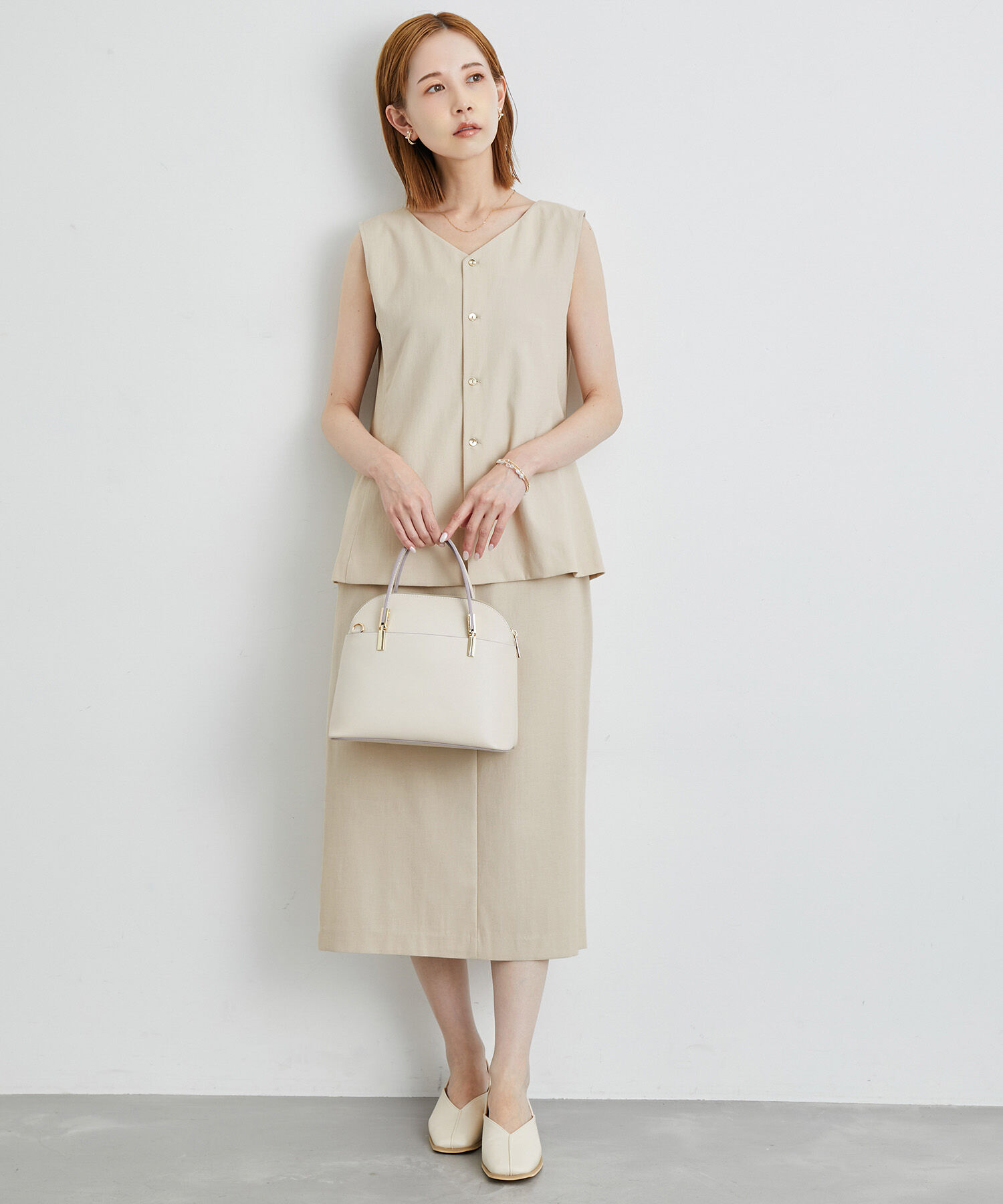 Rope&rsquo;Picnic「洗える/2WAY・セットアップ対応/ウエストベルトストレートスカート」|スカート|