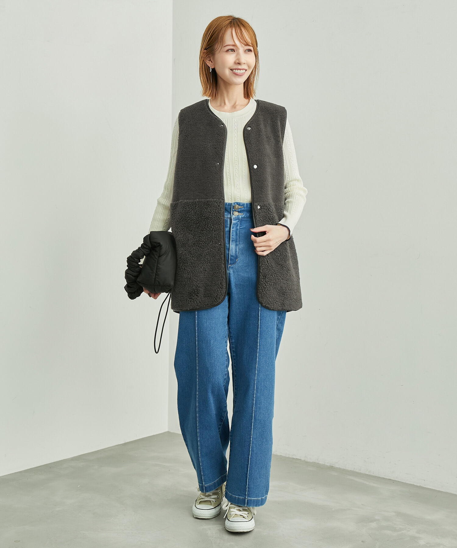 Rope&rsquo;Picnic「リバーシブル対応/フェイクスエードボアベスト」|その他|