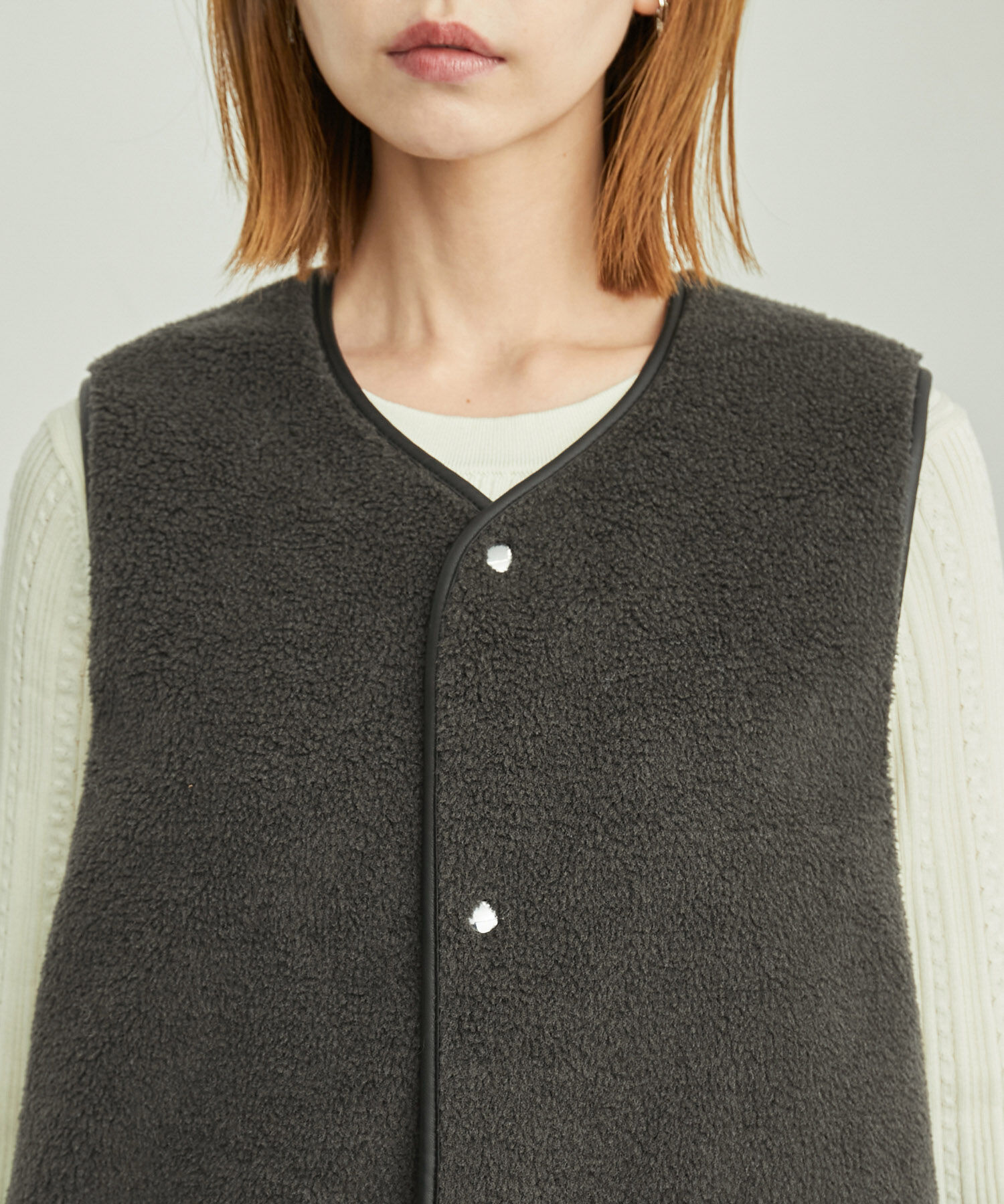 Rope&rsquo;Picnic「リバーシブル対応/フェイクスエードボアベスト」|その他|