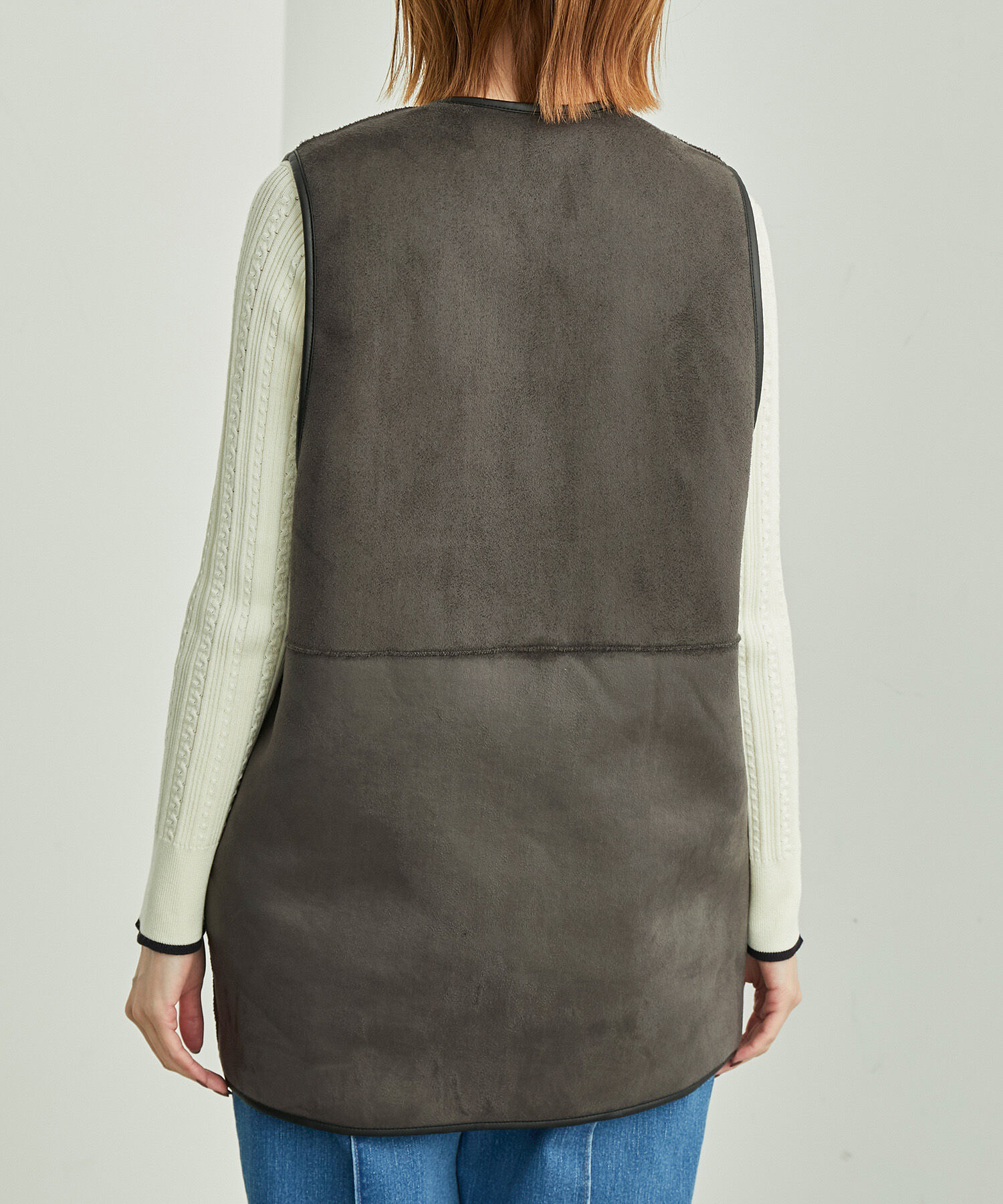 Rope&rsquo;Picnic「リバーシブル対応/フェイクスエードボアベスト」|その他|